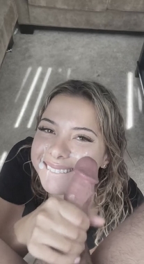 Blonde Slut Facialized