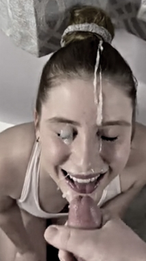 Hot Girl Gets A Big Facial